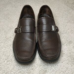Ferragamo Dress Shoes, Brown Leather, Men’s Size 7